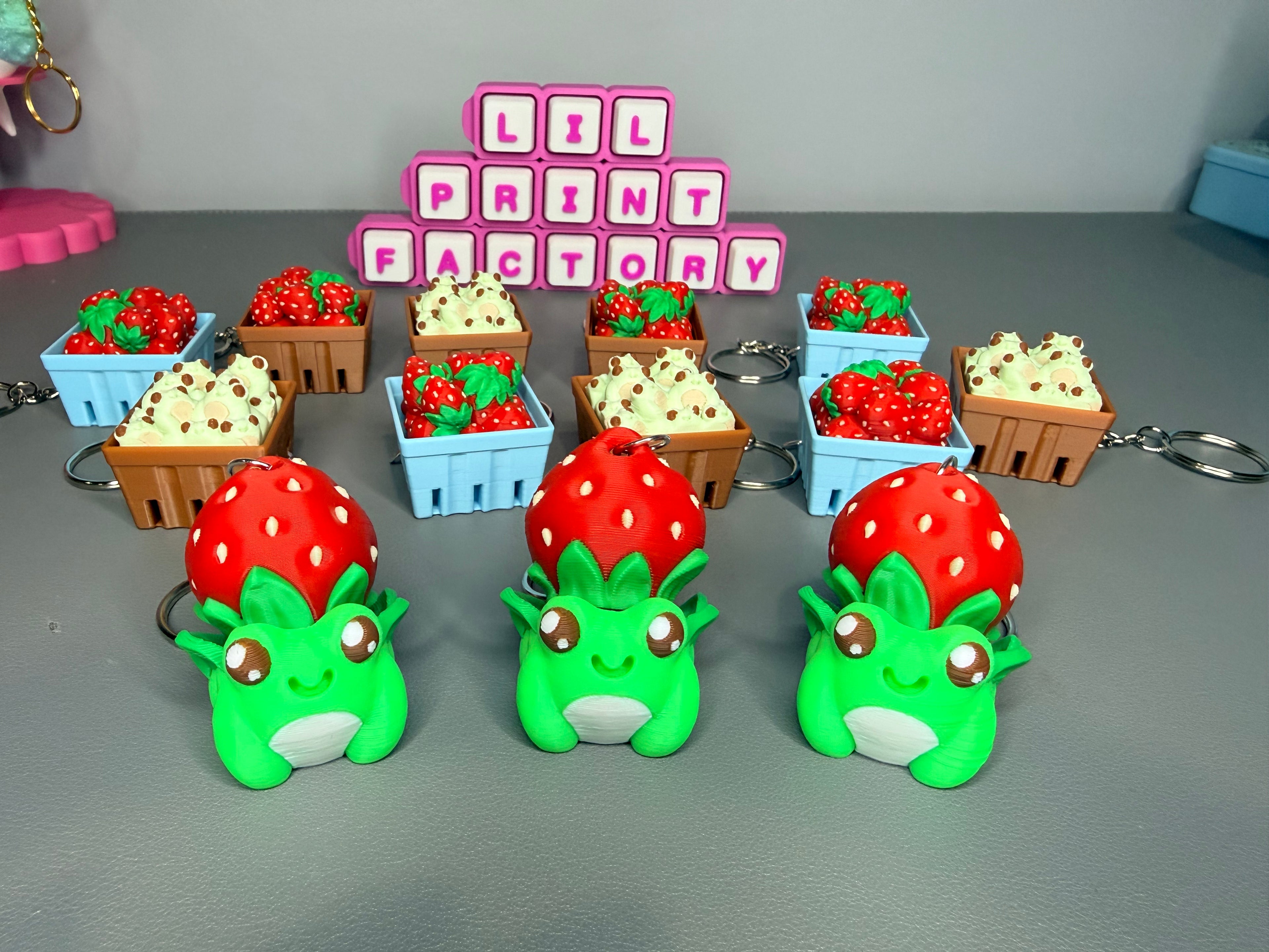 Berry Frog Clicker Keychain