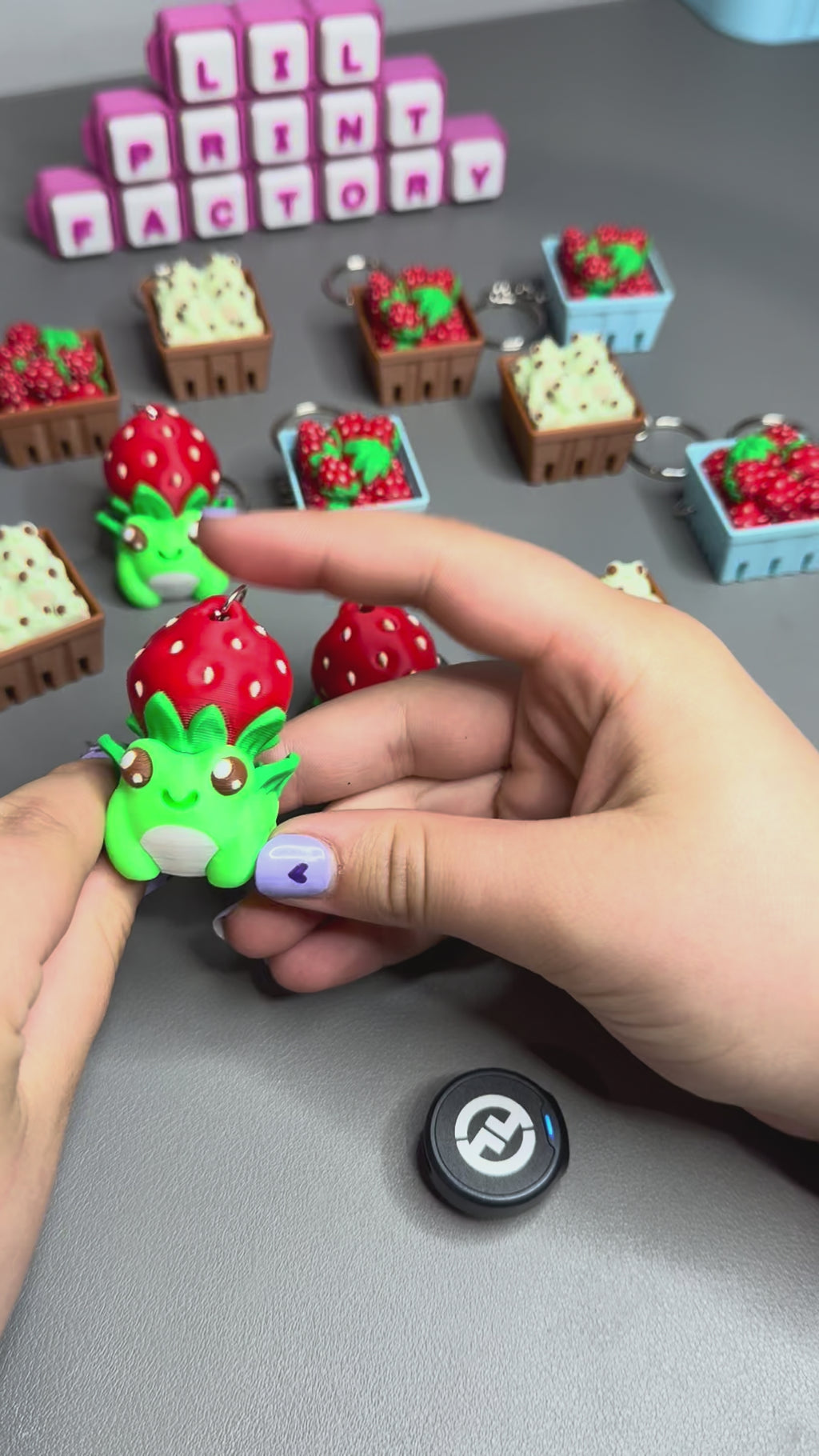Berry Frog Clicker Keychain
