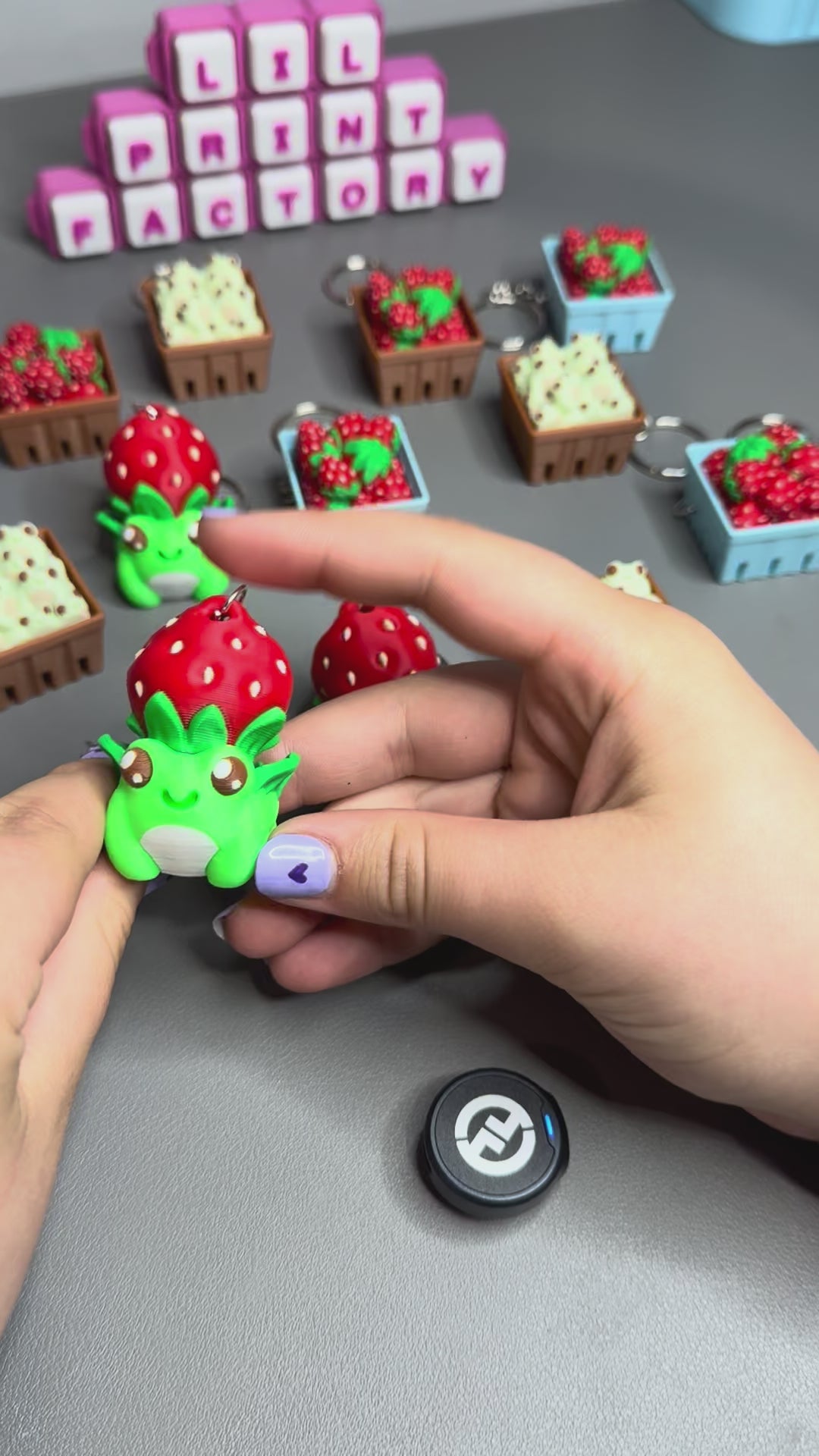 Berry Frog Clicker Keychain